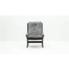 LK Hjelle Siesta Ovis Lænestol Høj Med Armlæn - Black/Sheepskin Scandinavian Grey