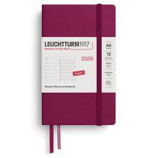 Kalender Leuchtturm1917 A6 vecka/notes Port Red 2026