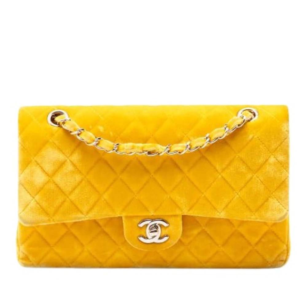 Chanel Vintage - Pre-owned Vintage Quilted Velvet Double Flap Shoulder Bag Vintage - Dam - ONE Size -