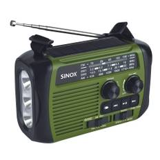 Nødradio - Håndsving/solcelle/lygte/powerbank/FM/AM/BT