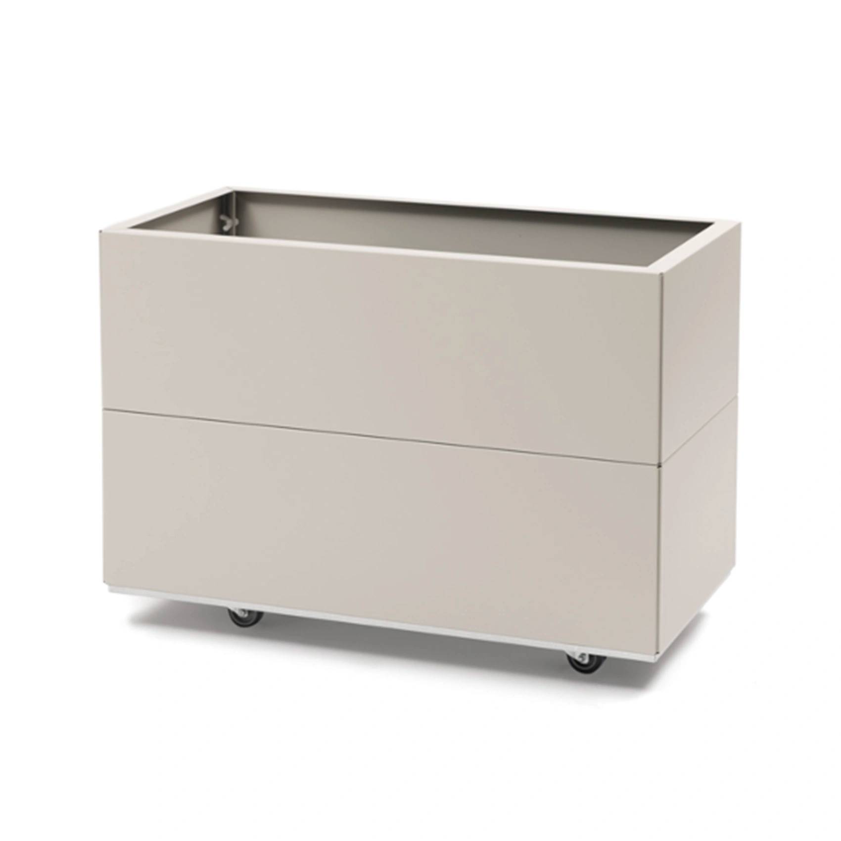 BEDD odlingslåda med ben/hjul - 80x40x50 cm, kalk - Vit/Beige
