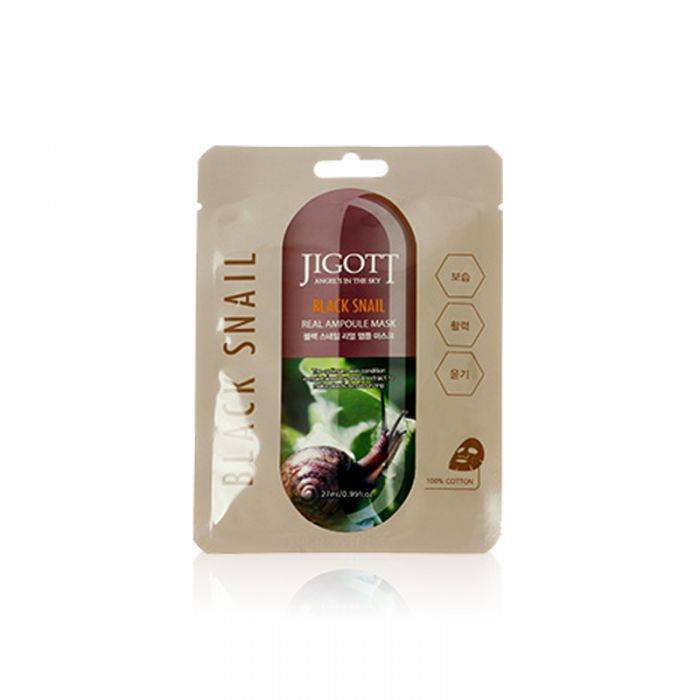 Jigott - Real Ampoule Mask Black Snail - 1pc - No Color