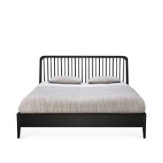 Ethnicraft - Oak Spindle Bed 190x210 - Black Oak  (For Mattress size 180) - Sängar - Nathan Yong - Svart