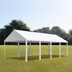 4x8 m partytält utan sidoväggar, PVC-presenning,  vit - (1051)