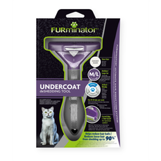 Furminator Undercoat Deshedding Tool til mellemstore og store katte med Kort pels.