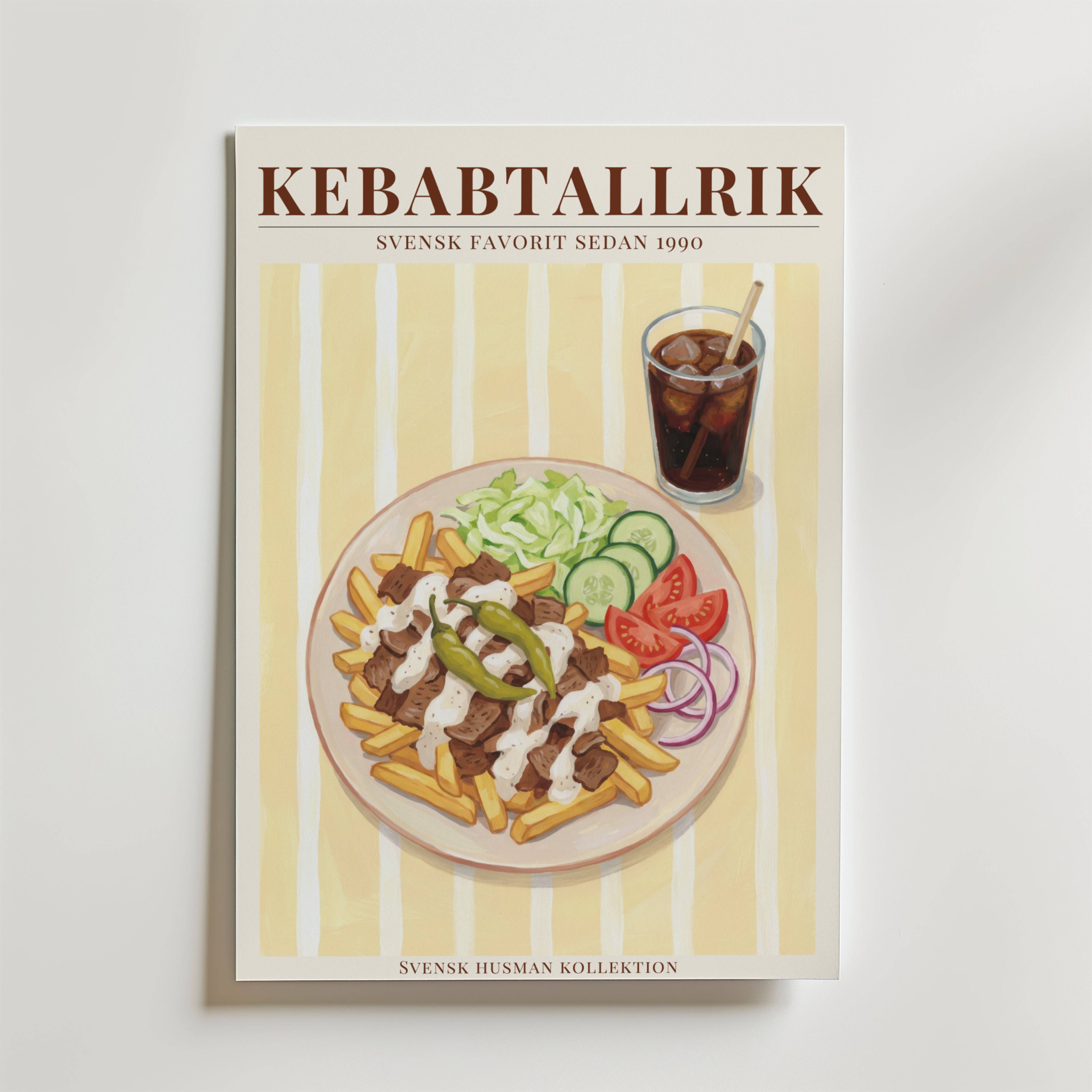 Kebabtallrik Poster - Fine Art Poster 70x100 cm