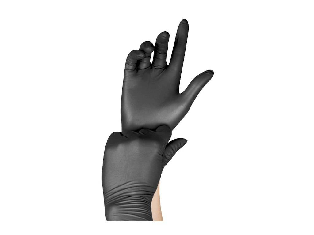 Nitrilhandsker (sort) Kraftig 4.5g – 100 stk - XL.