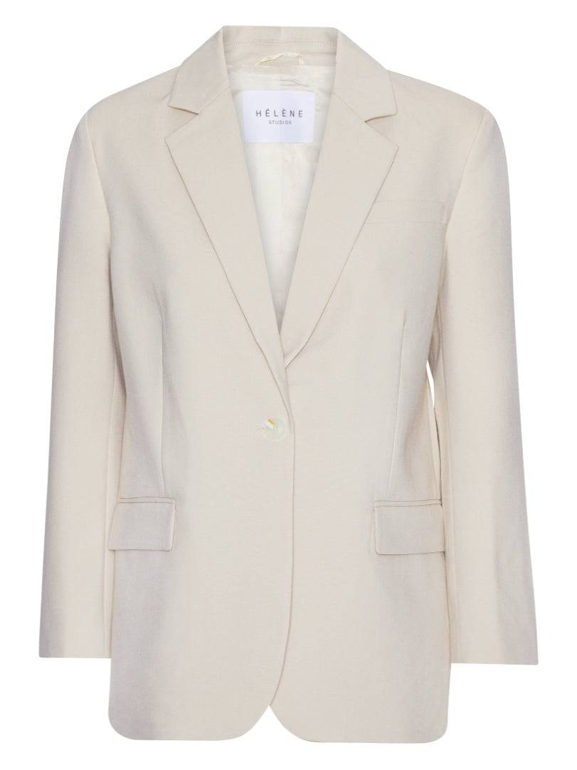 Helene Studios Marie Blazer - Ivory - Størrelse 34 - Brando - ["Beige","Hvit"]