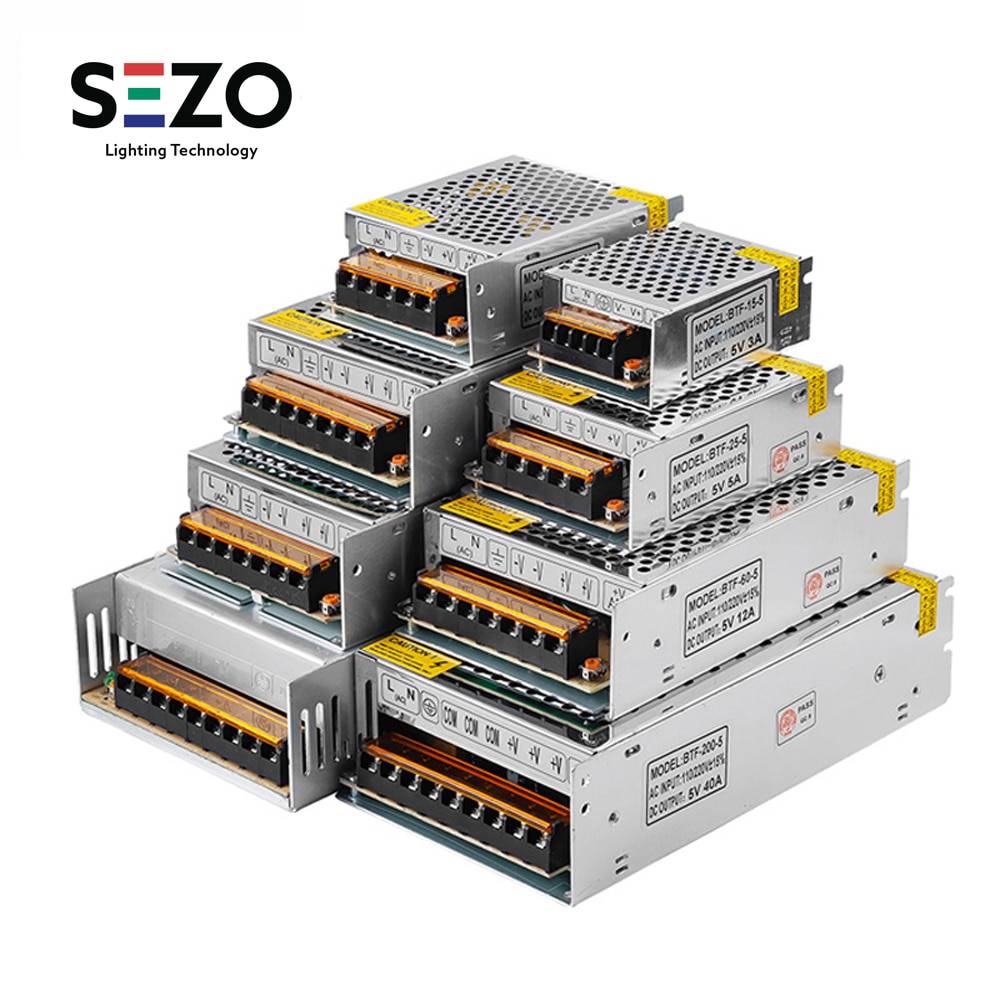 5v nätaggregat 2a 3a 4a 5a 8a 10a 12a 20a 30a 40a 60a switch transformatorer adapter för ws2812b ws2801 sk6812 sk9822 led strip - 5v 30a 150w