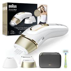 Braun IPL Silk-Expert Pro 5 PL5242 Haarentfernung für Zuhause, Weiß/Gold, Alternative zur Laser-Haarentfernung, mit Etui, Venus-Rasiersystem, 3 Köpfe, Geschenk für Frauen