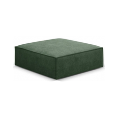 Kaelle puf til sofa i chenille B100 x D80 cm - Sort/Flaskegrøn