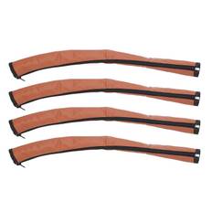 4pcs Stroller Handle Cover PU Leather Washable Universal Baby Pram Handle Sleeve Protector with brun