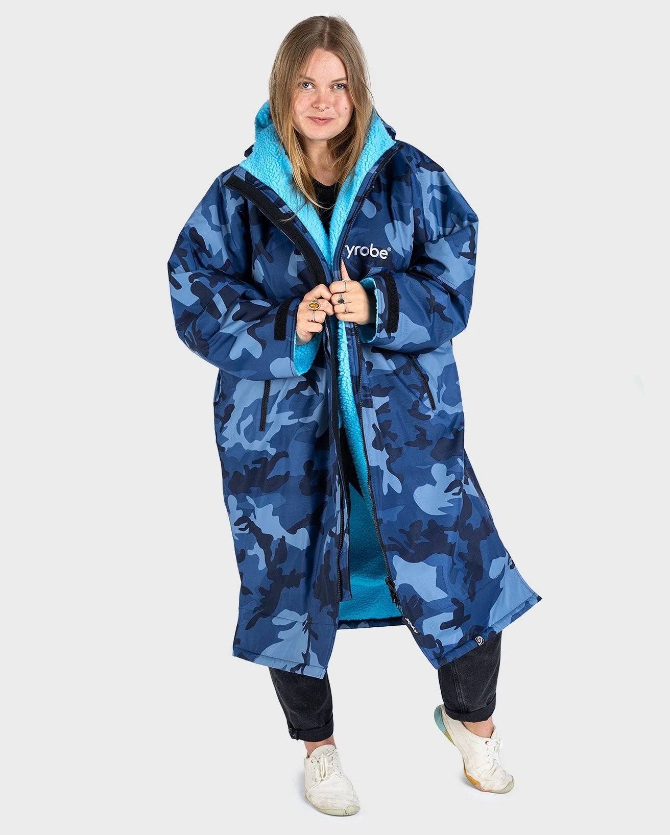Dryrobe Advance V3 LS Poncho - Camo/Blue - L
