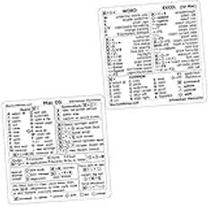 SYNERLOGIC Mac OS (M1 Intel) Word/Excel (for Mac) Quick Reference Guide Keyboard Shortcut Stickers – för M1 eller Intel Macbook/iMac/Mac Mini, Vinyl, klar