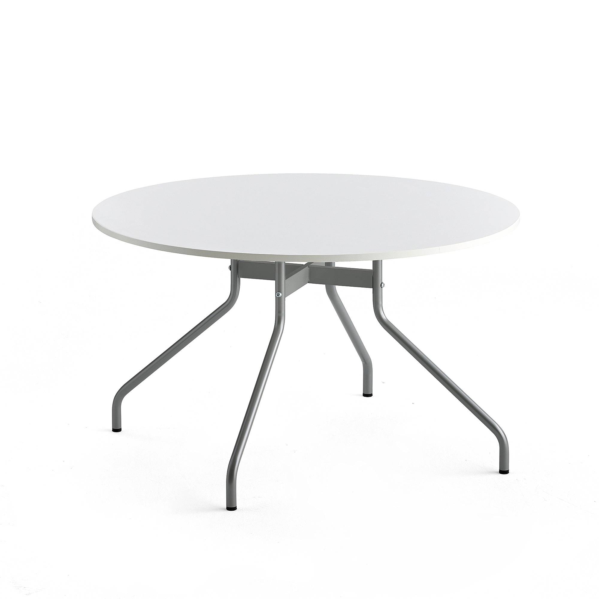 Bord AROUND, Ø1200 mm, silver, vit