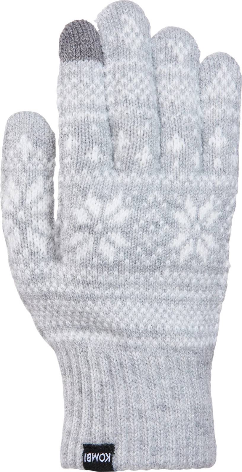 Kombi Unisex Nordic Jacquard Gloves Platinum, L/XL