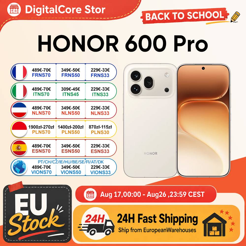 HONOR 600 Pro 5G Smartphone EU Version Snapdragon 8 Elite 6.57”AMOLED Display 6400mAh 80W SuperCharge 50W Wireless 12GB+512GB 200MP AI Ultra Night Metal unibody design eSIM AI Button NFC