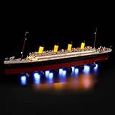 BRIKSMAX LED-belysningskit för Creator Titanic – kompatibel med Lego 10294 byggstenar modell – inkluderar inte Lego-setet