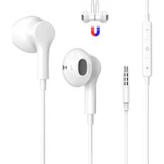 Wired Earphones Latest Earphones with Magnetic Includes Iyahon Stereo Remote Control Noise Supports Volume Compatible with Multiple Models Earphones,