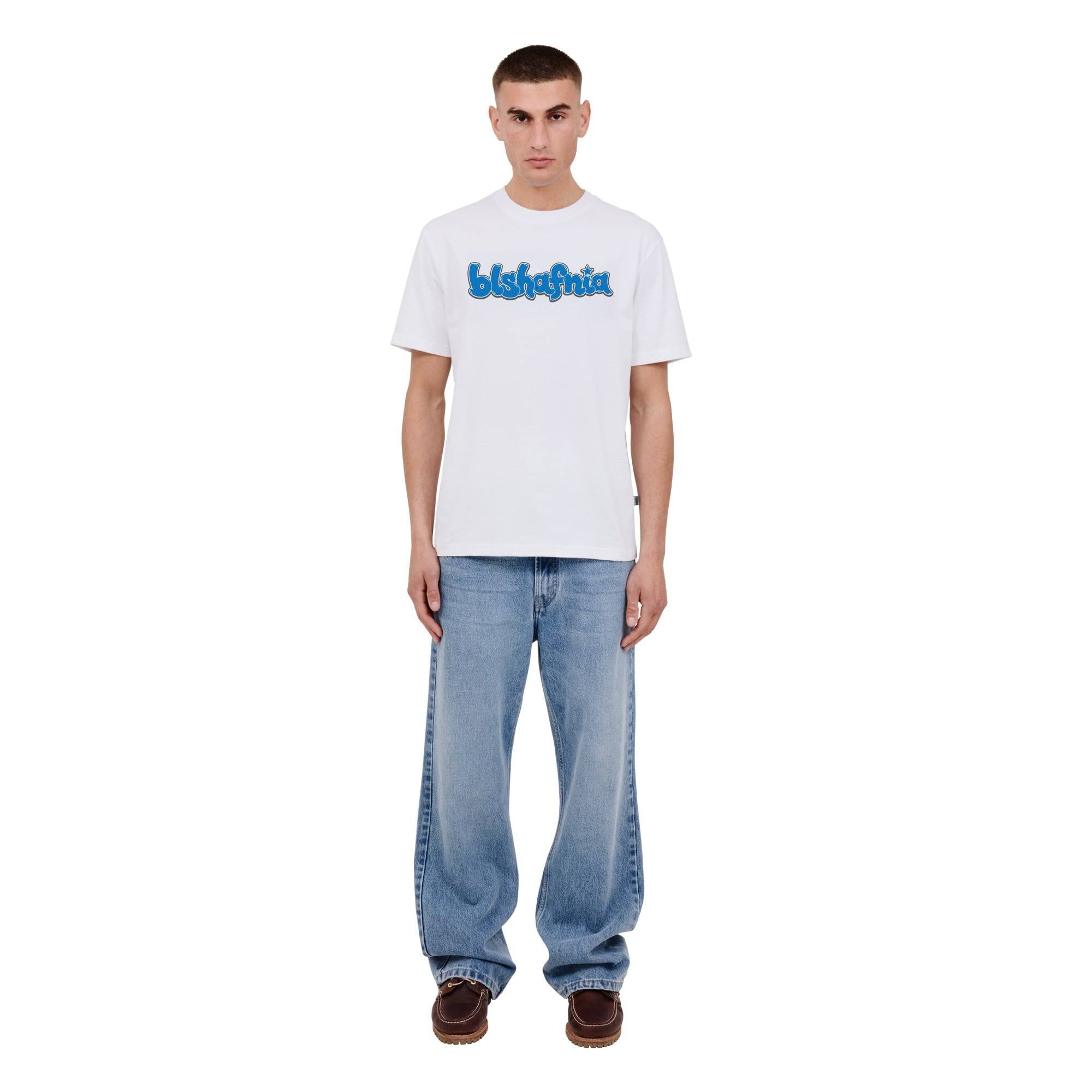 BLS Hafnia Candy Tshirt Mand White Kortærmede T-shirts Str X-Large - hos Magasin.