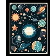 JD Journals - Lined Journal Notebook, (Space, Black & White), 120 Pages, 8.5 inches x 11 inches: Explore the Cosmic Frontier