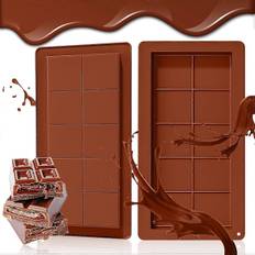 Chokoladeform Silikon Dyb, Pakke med 2 Silikonforme, Chokolade Dubai Chokoladeform, Non-Stick Forme, BPA-Fri Dyb Chokoladeform, Dubai Choc