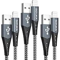 Laddningskabel iPhone, 3 set 1 M+1 M+1M, Apple USB Lightning snabb laddare MFi-kabel certifierad för iPhone 14 13 12 11 Pro XS Max XR X 8 7 6 Plus 6S 5S SE