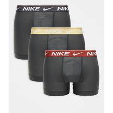 Nike - Dri-FIT Ultra Comfort - Grå boksershorts med linning i kontrast i pakke med 3 par-Sort