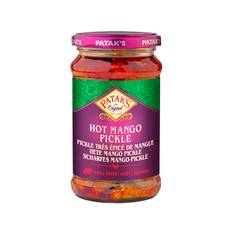 Pataks hot mango pickle 283 g. - Grønt og frugt på glas og dåse