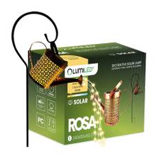 Have LED solcellelampe, vandkande, ROSA, kobber, IP44, 3000K