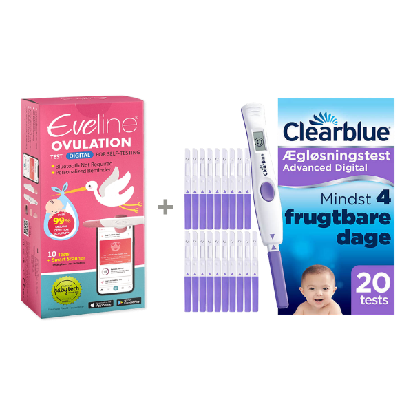 Eveline Smart Fertilitetssystem &amp; Clearblue Advanced Digital 20-pak – Storpakke til Grundig Ægløsningssporing