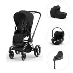 Cybex Priam Duovagn + Cloud T Plus + Bas T - Chrome Black/Sepia Black