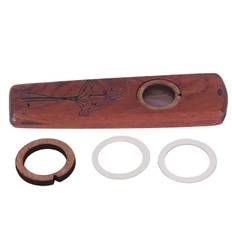 Wood Kazoo Flute Wooden Play Guitar Ukulele Accompaniment Harmonica Diaphragm Wind Instrument
