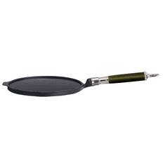 Ronneby Bruk, Pannkakspanna Gjutjärn 25 cm Silikonklätt Rostfritt Handtag