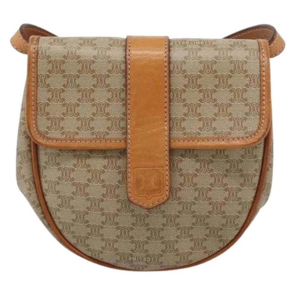 Celine Vintage Pre-owned Vintage Skuldertaske - Vintage - Dame - Beige - ONE SIZE - Uld