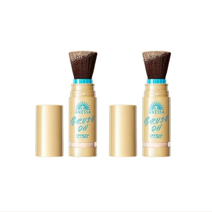 Shiseido Anessa Perfect UV Brush-on Powder Body SPF50+ PA++++ - 3g (2ea) Set - black