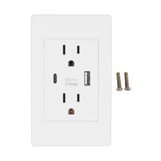 Socket USB Type C Wall Outlet Multi Functional High Safety Receptacle for Home