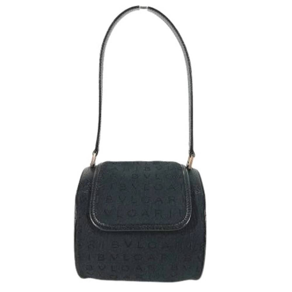 Bvlgari Vintage Pre-owned Canvas Mini Taske - Vintage - Dame - Sort - ONE SIZE -