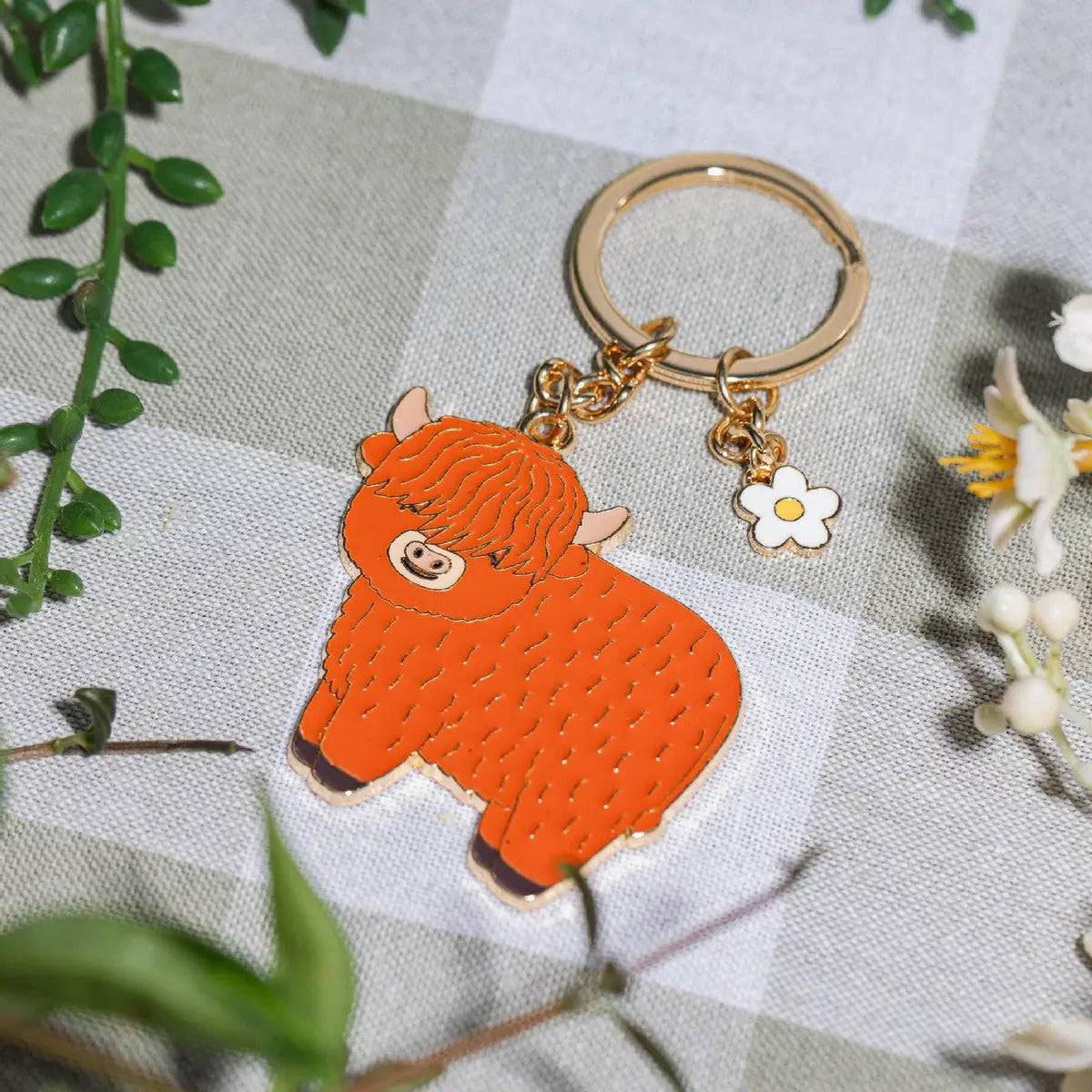 Cow keychain