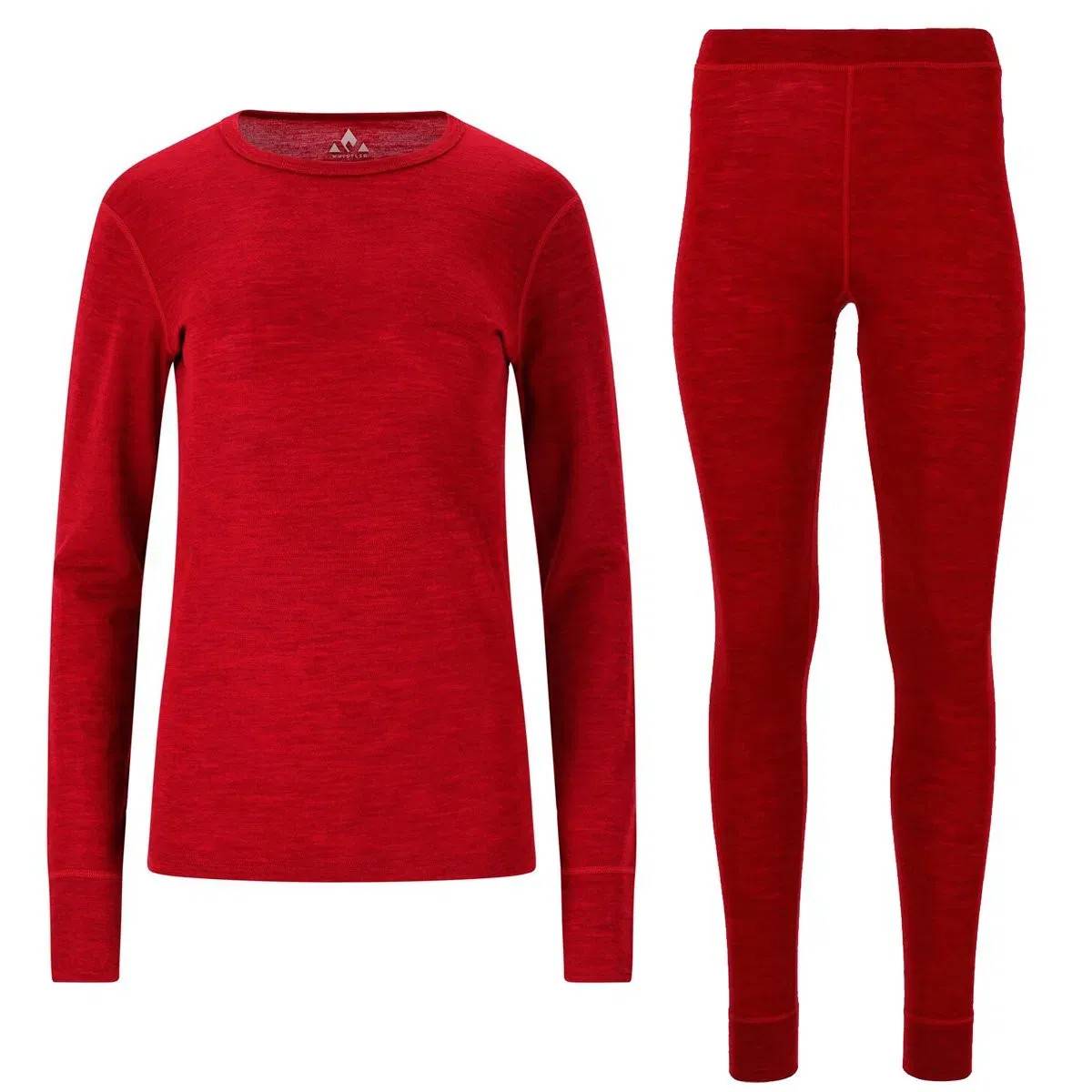 Whistler Cerro Merinould Skiundertøjssæt Dame, sun-dried tomato 3XL
