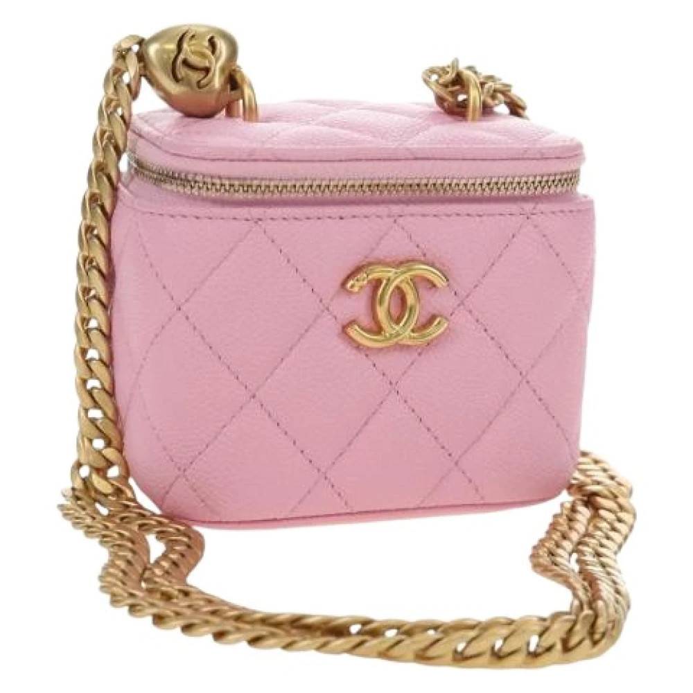 Chanel Vintage Pre-owned Mini Shoulder Bag - Vintage - Dame - Lyserød - ONE SIZE - Uld