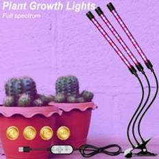 Usb led växtljus 5v led växtljus fullt spektrum för växter lampa akvarium för led inomhus grönsaksblomma planta odlingstält - 27w 3 huvuden