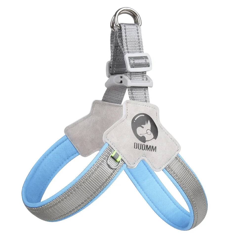 No-Pull Reflective Dog Vest Harness with Handle - Blue / S (S)