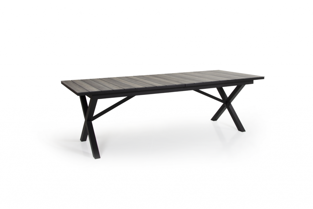 HILLMOND Bord 100×240-297 HPL Ribbor Svart/Grå