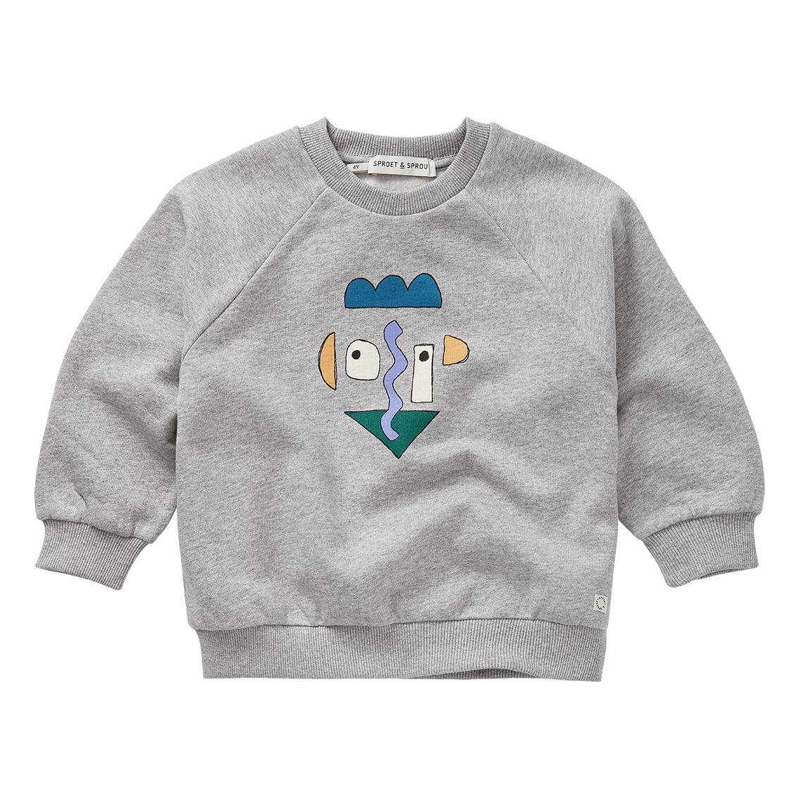 Sproet & Sprout | Sweatshirt raglan self portrait | Grey melee - 4Y