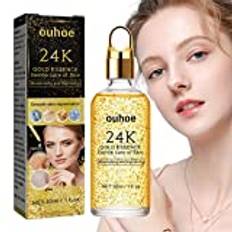 Guld 24k Essence For Face, Rent 24K guldserum för ansikte, Guld ansiktsserum för felfri glödande hud, minskar fina linjer och ansiktslinje hudvård för kvinnor Baok