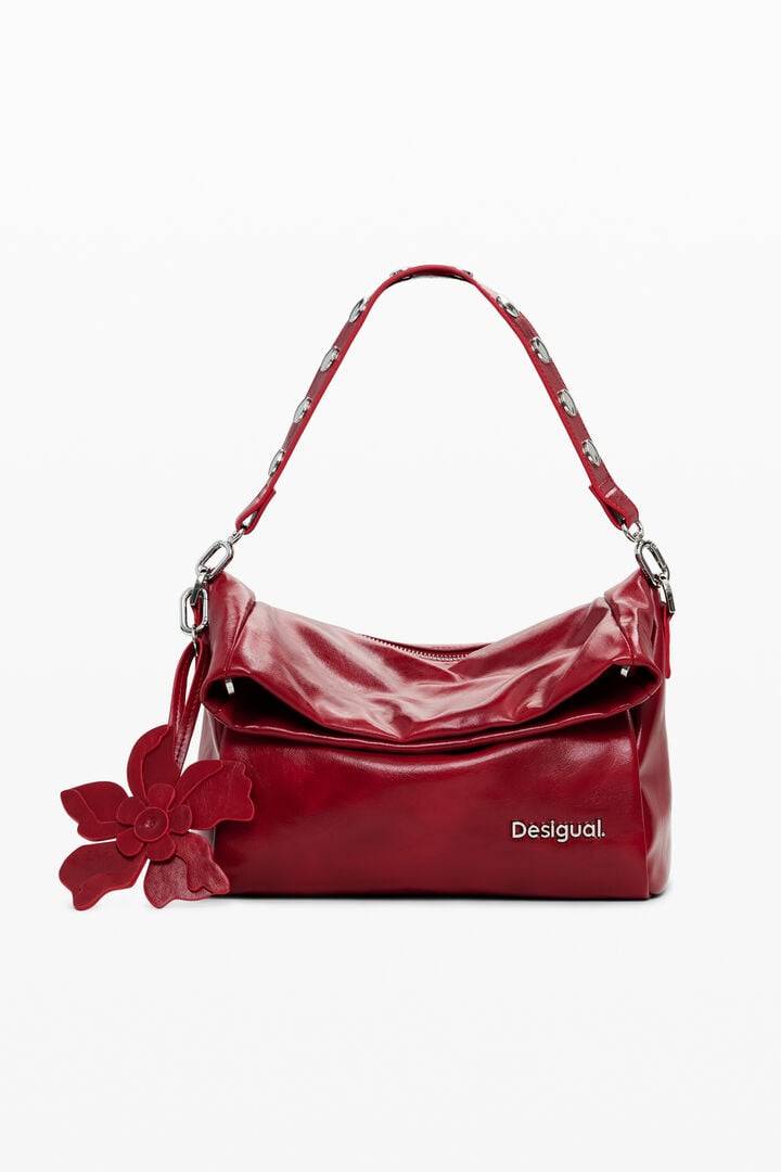 Medium shiny flap bag