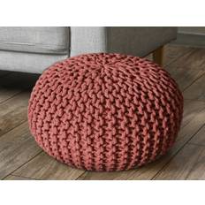POUF Ø 55 cm Knitting Stool sittplatser golv kudde