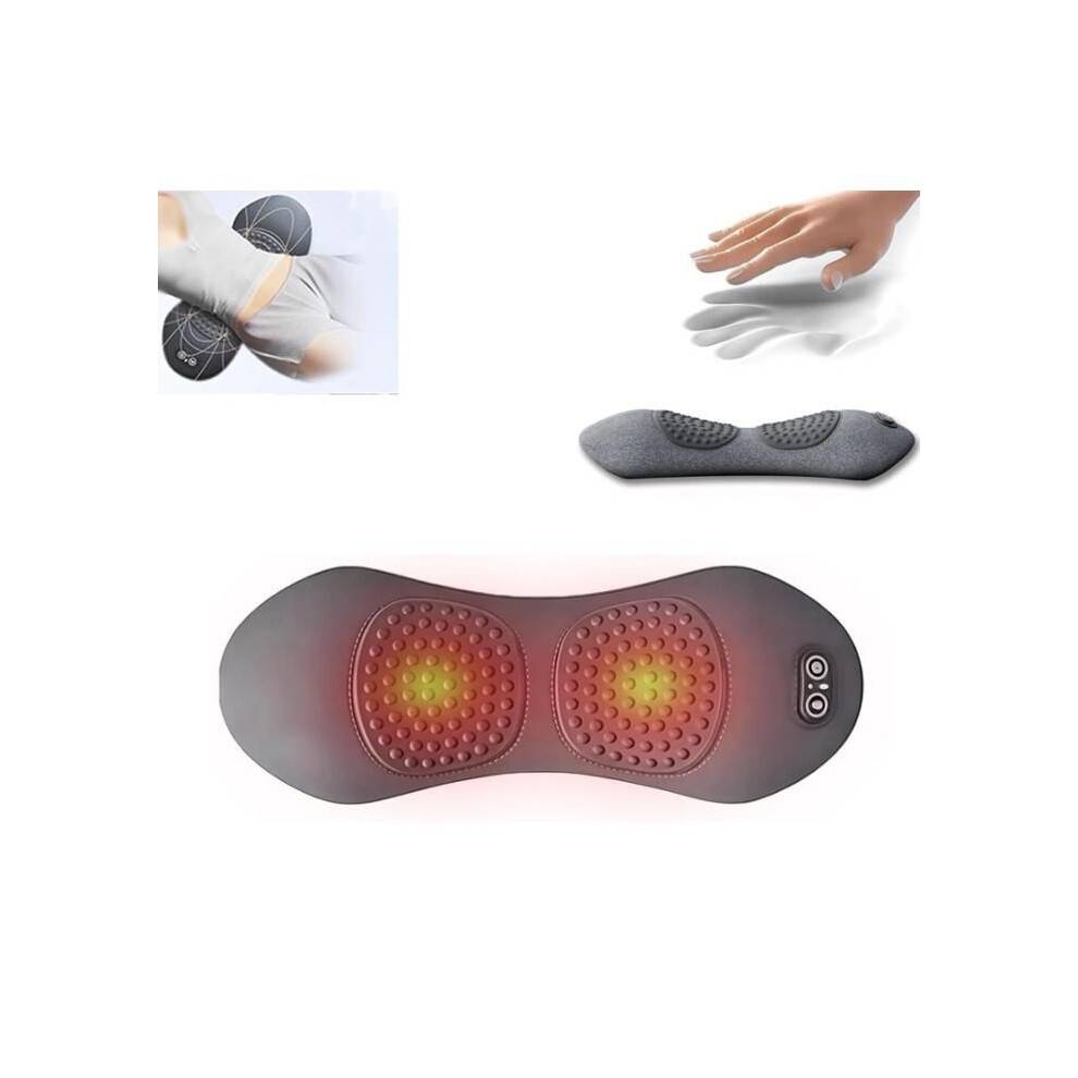 MASSAGEAPPARAT Triple Fusion Smooth Back Massager med varme, trækkraft og vibration 3 i 1 til lindring af iskias (grå)-G