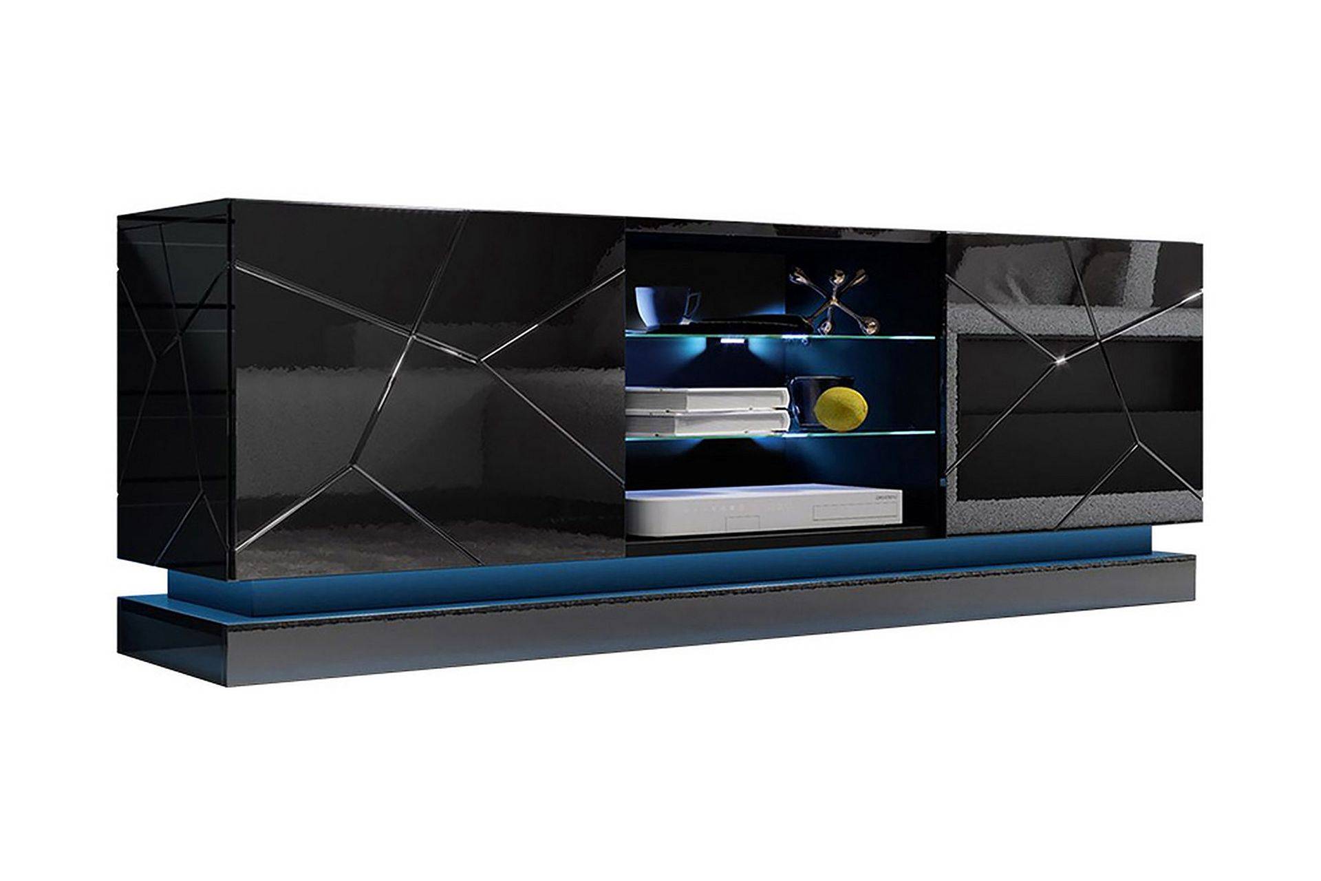 Qiu Tv-bänk 160 cm - Svart TV bänk & mediabänk